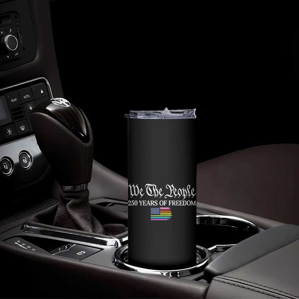 We The People Means Everyone Skinny Tumbler LGBTQ Gay Pride Rainbow Flags
