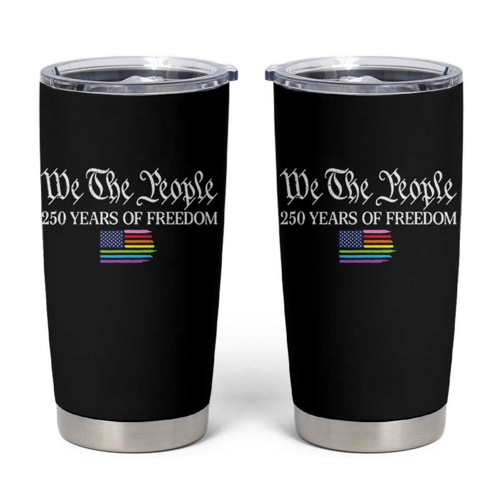 We The People Means Everyone Tumbler Cup LGBTQ Gay Pride Rainbow Flags