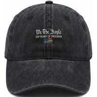 We The People Means Everyone Washed Cotton Baseball Cap LGBTQ Gay Pride Rainbow Flags