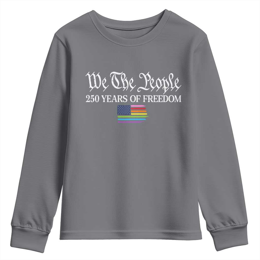 We The People Means Everyone Youth Sweatshirt LGBTQ Gay Pride Rainbow Flags