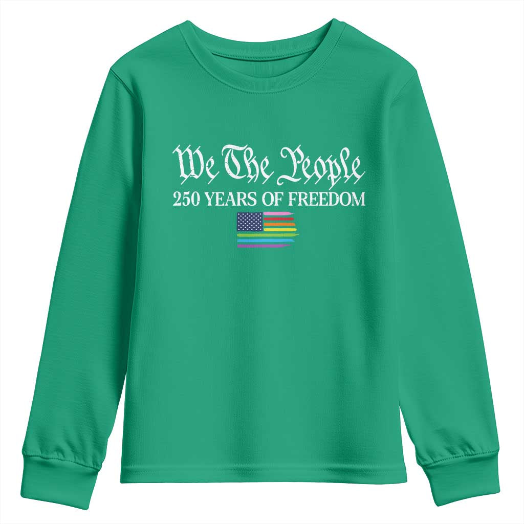 We The People Means Everyone Youth Sweatshirt LGBTQ Gay Pride Rainbow Flags