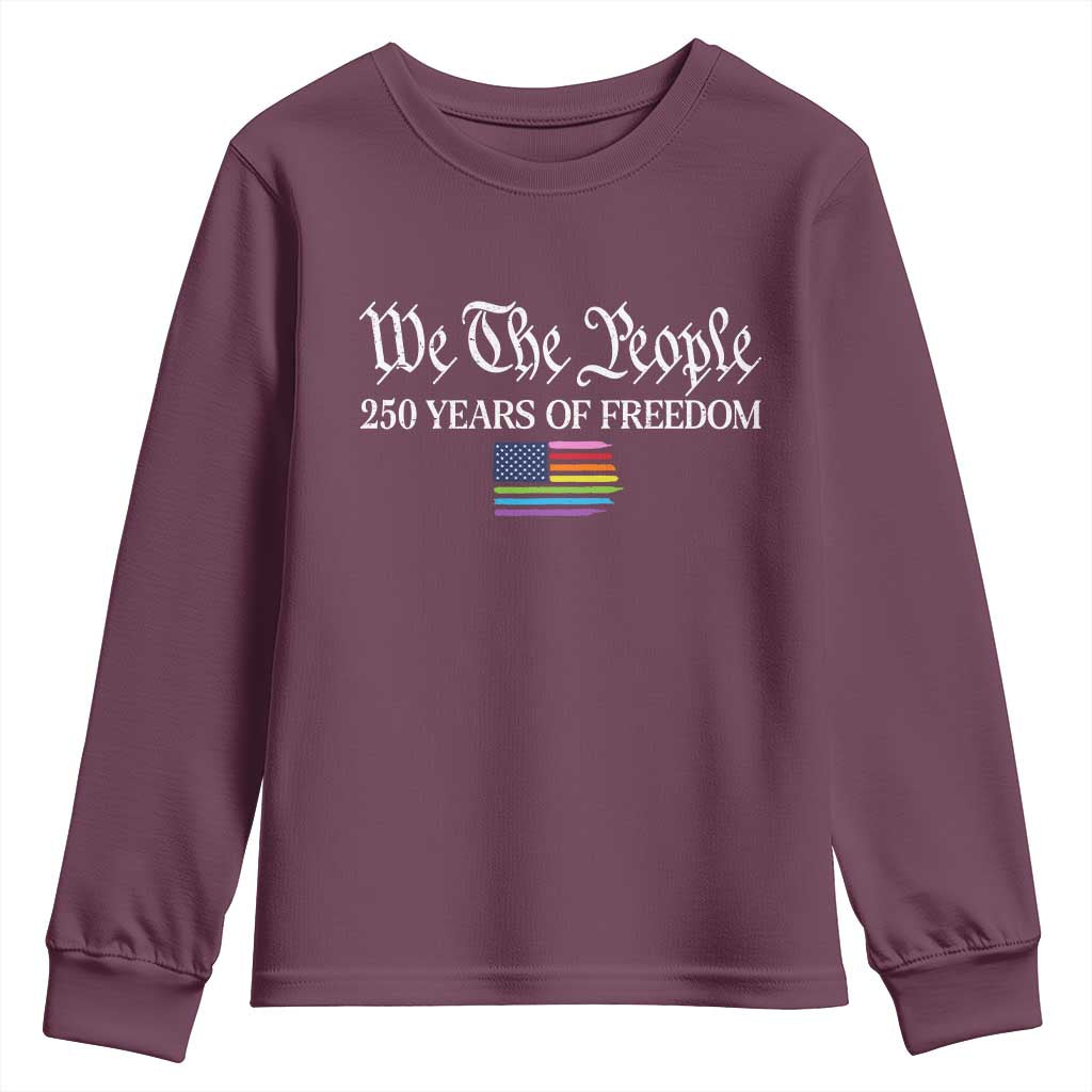 We The People Means Everyone Youth Sweatshirt LGBTQ Gay Pride Rainbow Flags
