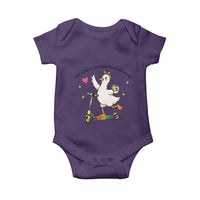 Off To Be Rainbow Kind Of Mom Baby Onesie LGBTQ Goose Mom Rainbow