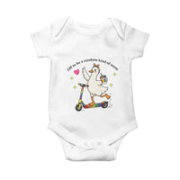 Off To Be Rainbow Kind Of Mom Baby Onesie LGBTQ Goose Mom Rainbow