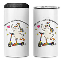 Off To Be Rainbow Kind Of Mom 4 in 1 Can Cooler Tumbler LGBTQ Goose Mom Rainbow