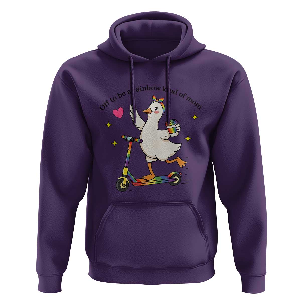 Off To Be Rainbow Kind Of Mom Hoodie LGBTQ Goose Mom Rainbow