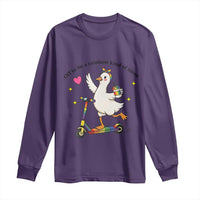 Off To Be Rainbow Kind Of Mom Long Sleeve Shirt LGBTQ Goose Mom Rainbow