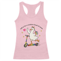 Off To Be Rainbow Kind Of Mom Racerback Tank Top LGBTQ Goose Mom Rainbow