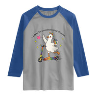 Off To Be Rainbow Kind Of Mom Raglan Shirt LGBTQ Goose Mom Rainbow