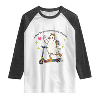 Off To Be Rainbow Kind Of Mom Raglan Shirt LGBTQ Goose Mom Rainbow