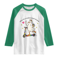 Off To Be Rainbow Kind Of Mom Raglan Shirt LGBTQ Goose Mom Rainbow