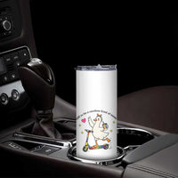 Off To Be Rainbow Kind Of Mom Skinny Tumbler LGBTQ Goose Mom Rainbow