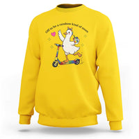 Off To Be Rainbow Kind Of Mom Sweatshirt LGBTQ Goose Mom Rainbow