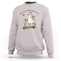 Off To Be Rainbow Kind Of Mom Sweatshirt LGBTQ Goose Mom Rainbow