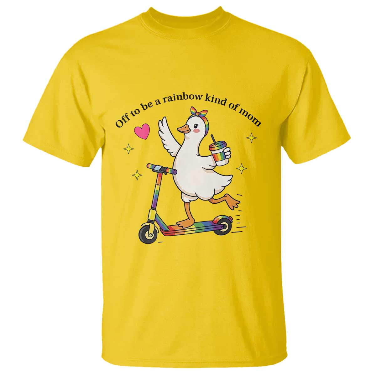 Off To Be Rainbow Kind Of Mom T Shirt LGBTQ Goose Mom Rainbow