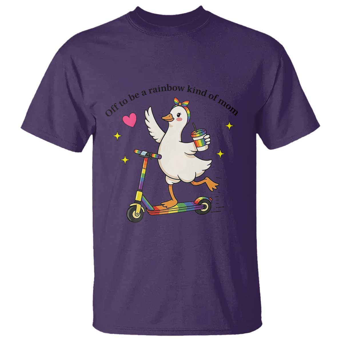 Off To Be Rainbow Kind Of Mom T Shirt LGBTQ Goose Mom Rainbow