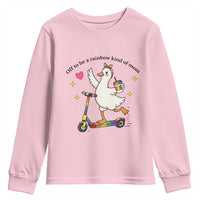 Off To Be Rainbow Kind Of Mom Youth Sweatshirt LGBTQ Goose Mom Rainbow