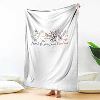 Silly Goose 4th of July Throw Blanket Honk If You Love Freedom