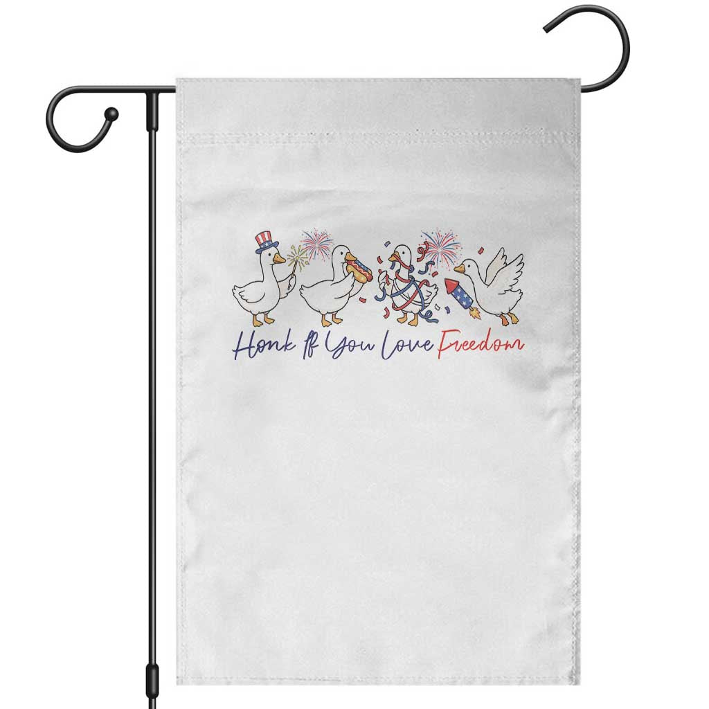 Silly Goose 4th of July Garden Flag Honk If You Love Freedom