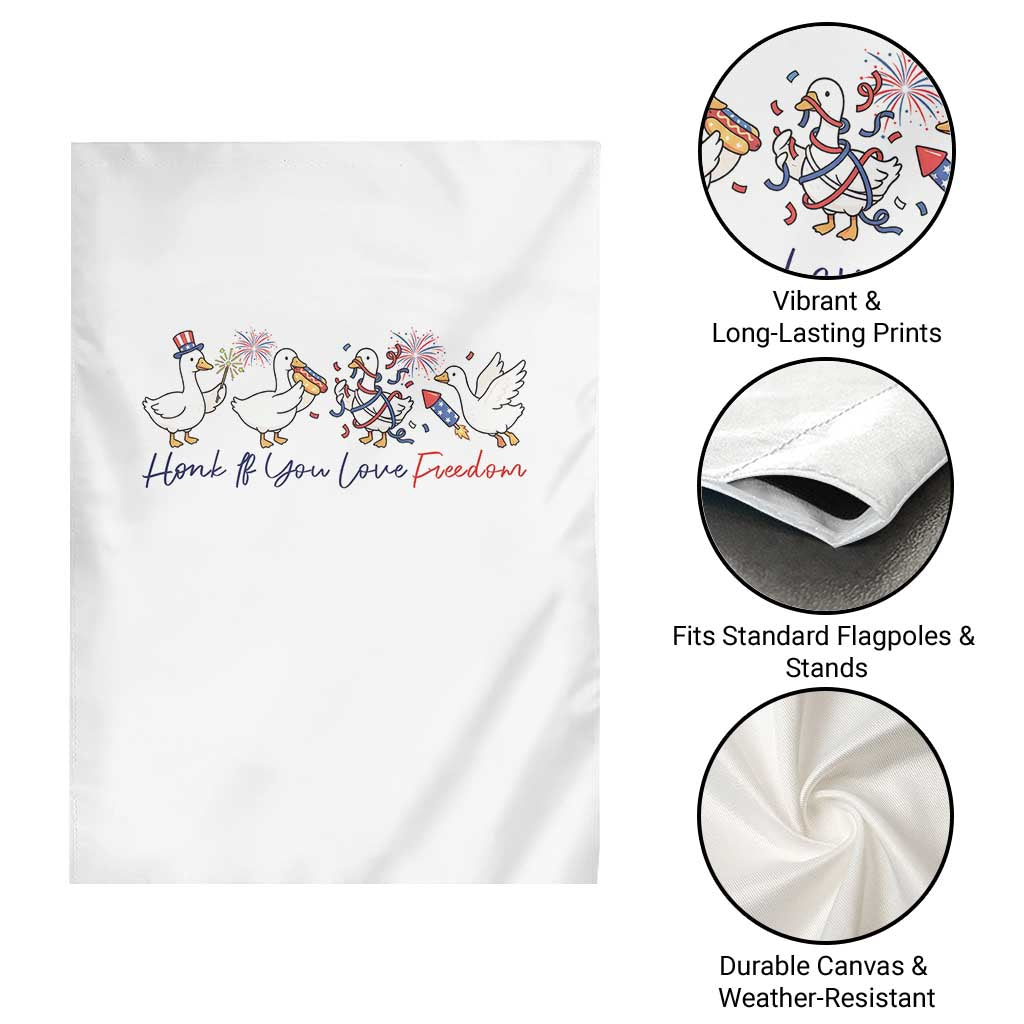 Silly Goose 4th of July Garden Flag Honk If You Love Freedom
