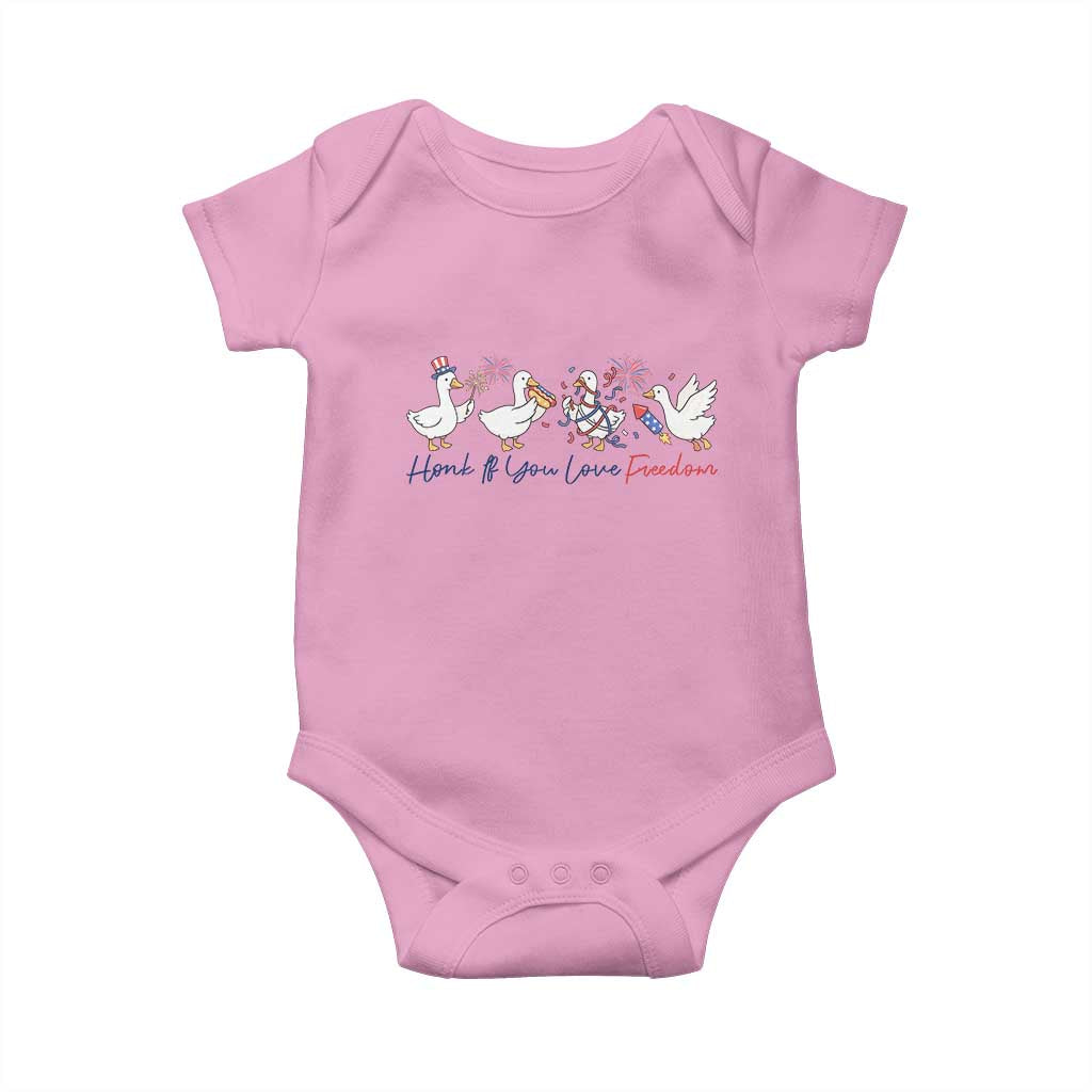 Silly Goose 4th of July Baby Onesie Honk If You Love Freedom