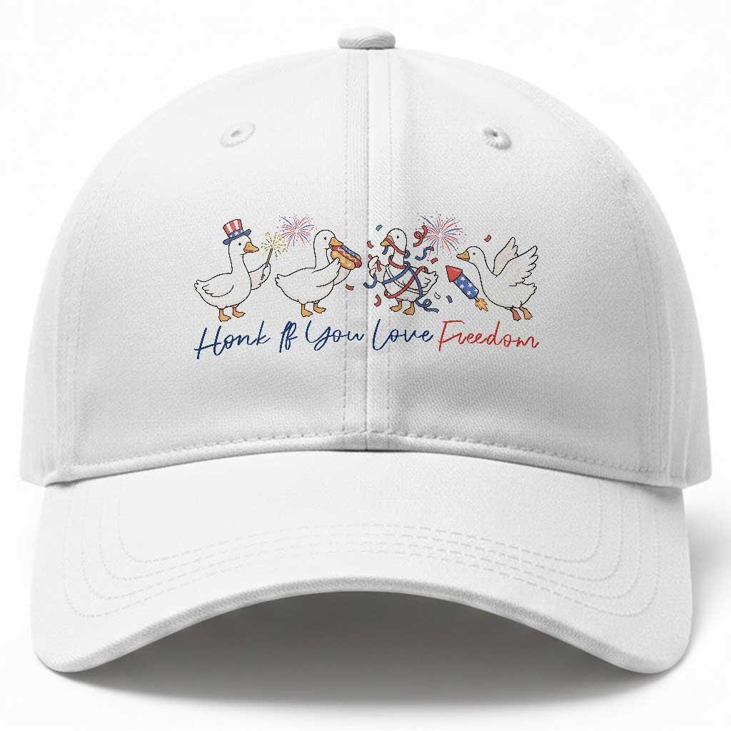 Silly Goose 4th of July Baseball Cap Honk If You Love Freedom