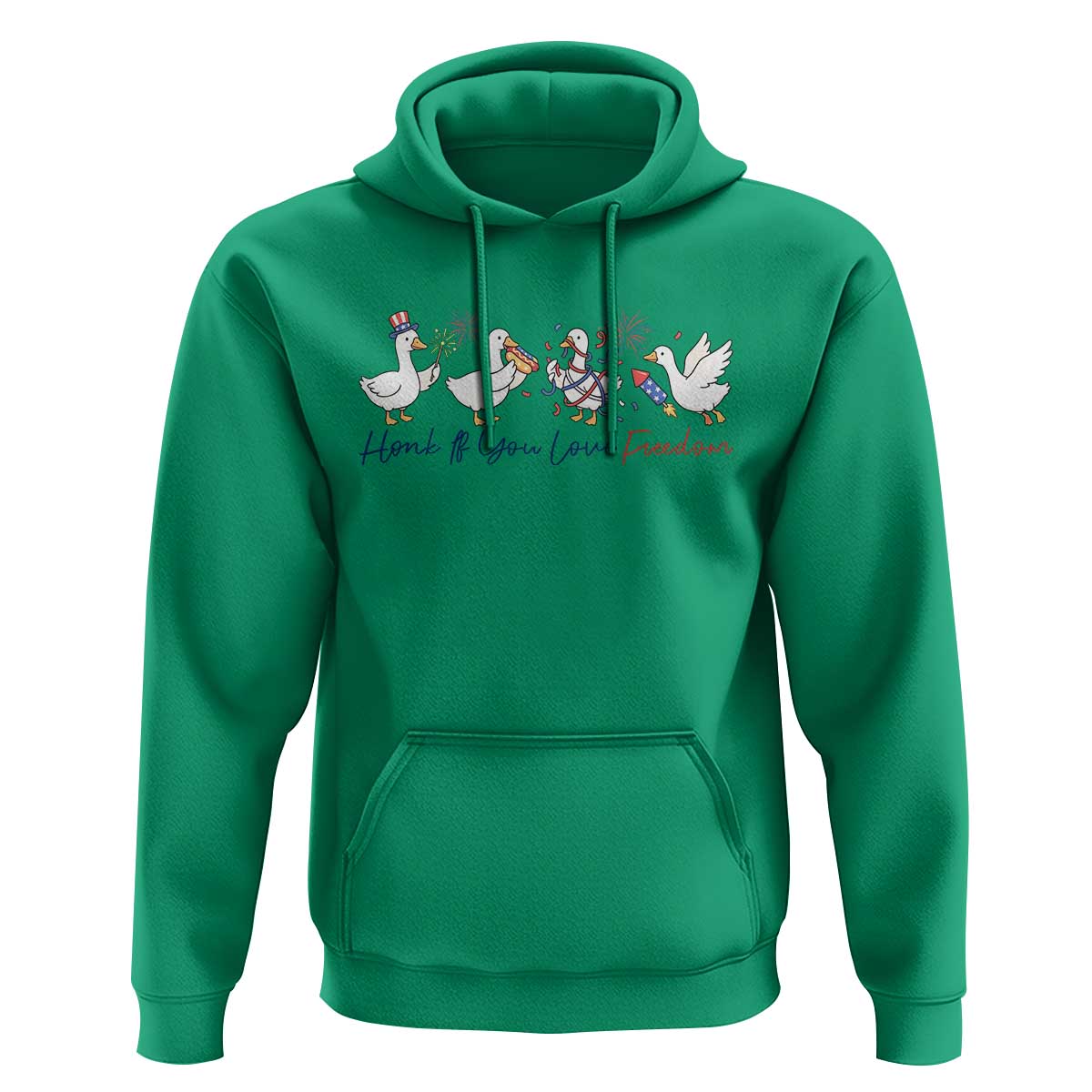Silly Goose 4th of July Hoodie Honk If You Love Freedom