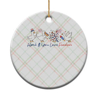 Silly Goose 4th of July Ceramic Ornament Honk If You Love Freedom