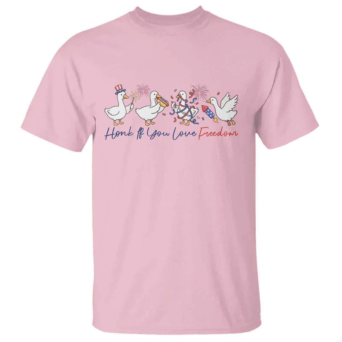 Silly Goose 4th of July T Shirt Honk If You Love Freedom
