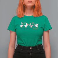 Silly Goose 4th of July T Shirt For Women Honk If You Love Freedom