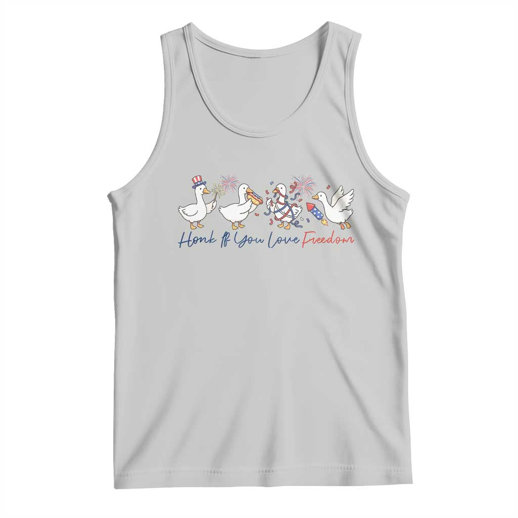 Silly Goose 4th of July Tank Top Honk If You Love Freedom