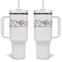 Silly Goose 4th of July Tumbler With Handle Honk If You Love Freedom
