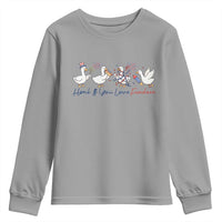 Silly Goose 4th of July Youth Sweatshirt Honk If You Love Freedom