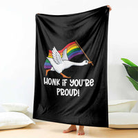 Silly Goose LGBTQ Rainbow Throw Blanket Honk If You're Proud