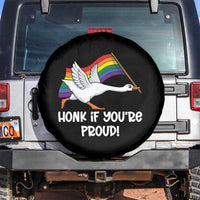 Silly Goose LGBTQ Rainbow Spare Tire Cover Honk If You're Proud