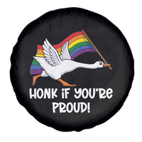 Silly Goose LGBTQ Rainbow Spare Tire Cover Honk If You're Proud