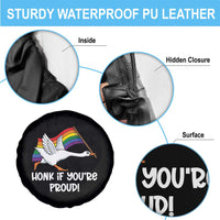 Silly Goose LGBTQ Rainbow Spare Tire Cover Honk If You're Proud