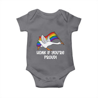 Silly Goose LGBTQ Rainbow Baby Onesie Honk If You're Proud