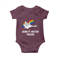 Silly Goose LGBTQ Rainbow Baby Onesie Honk If You're Proud