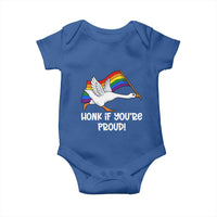 Silly Goose LGBTQ Rainbow Baby Onesie Honk If You're Proud