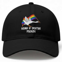 Silly Goose LGBTQ Rainbow Baseball Cap Honk If You're Proud