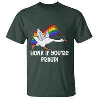 Silly Goose LGBTQ Rainbow T Shirt Honk If You're Proud