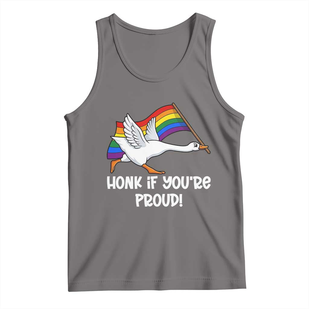 Silly Goose LGBTQ Rainbow Tank Top Honk If You're Proud