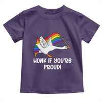 Silly Goose LGBTQ Rainbow Toddler T Shirt Honk If You're Proud