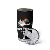 Silly Goose LGBTQ Rainbow Tumbler Cup Honk If You're Proud