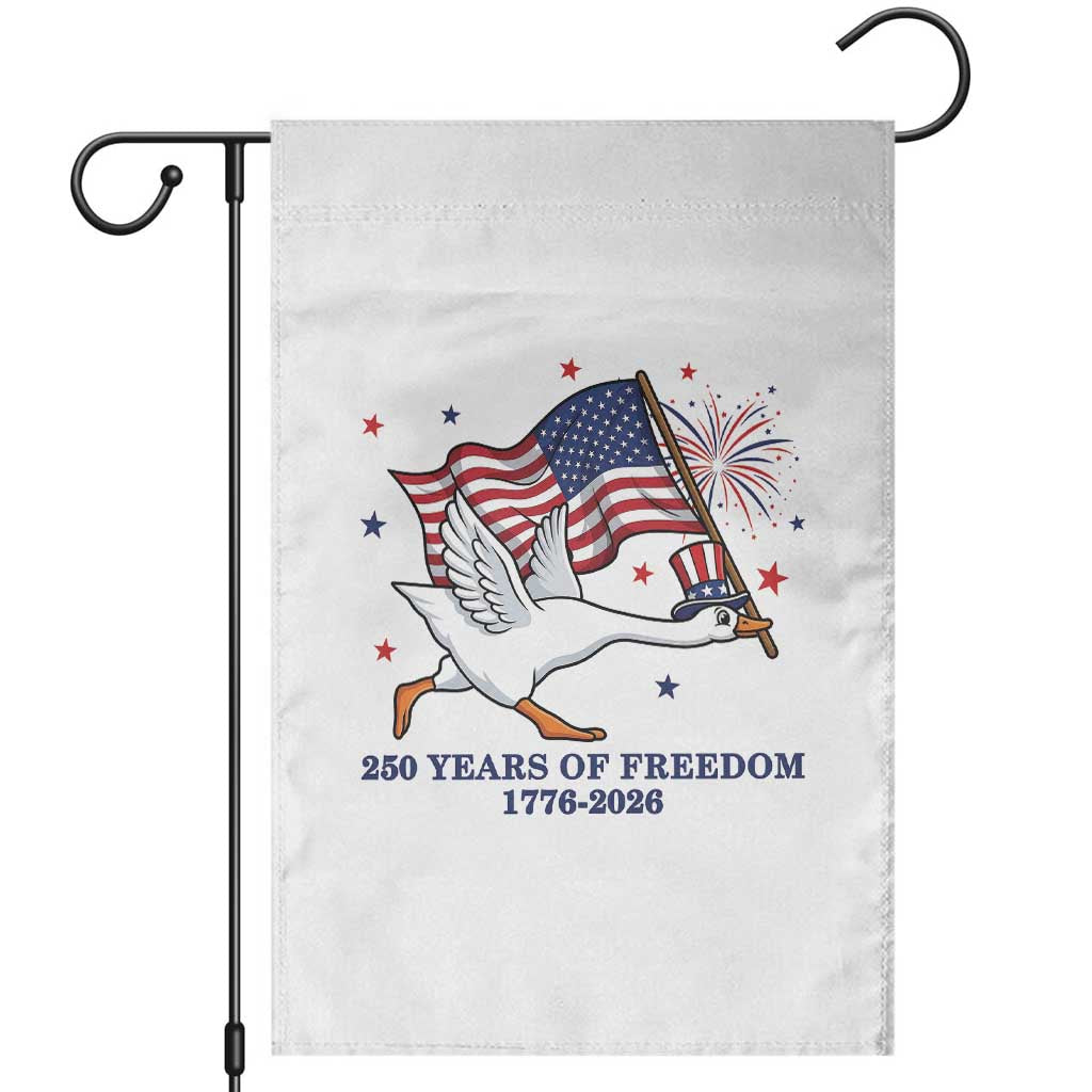 Freedom 250th Anniversary Garden Flag Funny 4th Of July Silly Goose