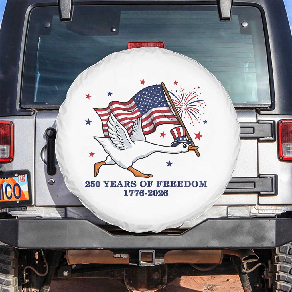 Freedom 250th Anniversary Spare Tire Cover Funny 4th Of July Silly Goose