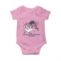 Freedom 250th Anniversary Baby Onesie Funny 4th Of July Silly Goose