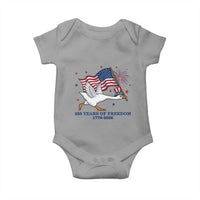 Freedom 250th Anniversary Baby Onesie Funny 4th Of July Silly Goose