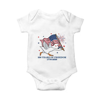 Freedom 250th Anniversary Baby Onesie Funny 4th Of July Silly Goose